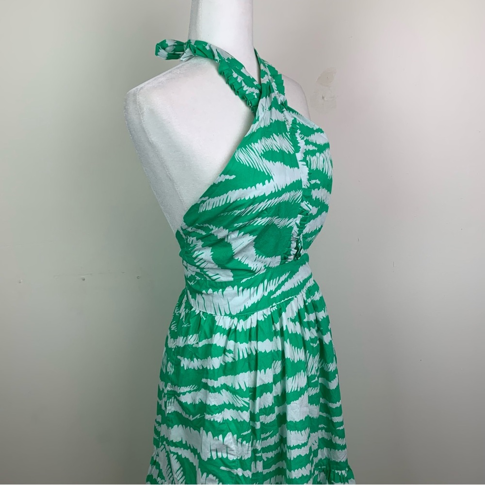 Oliphant Cross-Front Halter Poplin Maxi Dress - Picture 8 of 13
